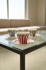 Stewehome Σετ πορσελάνινων φλιτζανιών καφέ για 6 άτομα Πολύχρωμο