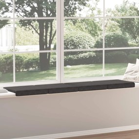 vidaXL Μαξιλάρι πάγκου 4 τμχ. Τεχνητό Δέρμα Μαύρο Βάθος 35 εκ.
