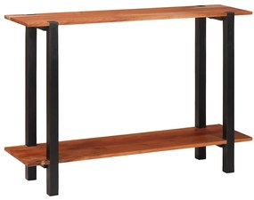 Τραπέζι κονσόλας με ράφι Καφέ και Μαύρο 110 x 30 x 75 εκ