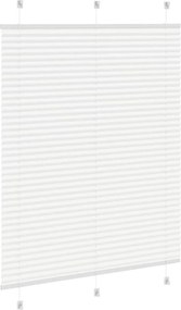 vidaXL Πλισέ περσίδα Λευκό 105x100 cm Πλάτος υφάσματος 104,4 cm