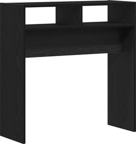 vidaXL Τραπέζι κονσόλας Μαύρη Οξυά 78 x 30 x 80 εκ. Επεξεργασμένο ξύλο