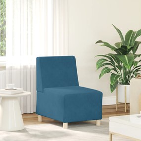 vidaXL Καναπέδες 3 pcs Μπλε 55 x 74 x 82 εκ. Βελούδο