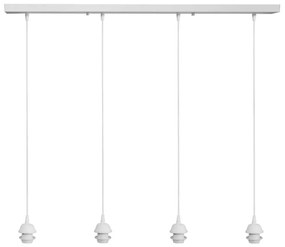 Φωτιστικό Οροφής - Ράγα 06-0213 4/E27 100x6x80cm White Heronia Metal