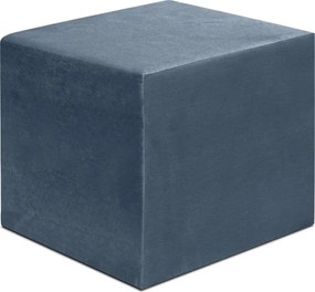Σκαμπώ April Megapap βελούδινο χρώμα ανθρακί 40x40x40εκ.