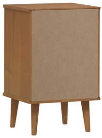 vidaXL Κομοδίνο MOLDE Καφέ 40 x 35 x 65 εκ. από Μασίφ Ξύλο Πεύκου