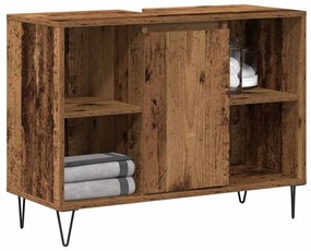 vidaXL Ντουλάπι Μπάνιου Παλαιό ξύλο 80 x 33 x 60 εκ Επεξεργασμένο ξύλο