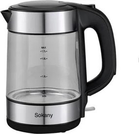 Sokany FK-1509 Βραστήρας 1.7lt 2200W Μαύρος