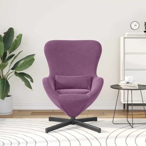 vidaXL Κάθισμα-αυγό Μοβ 63 x 73 x 90 εκ Βελούδο