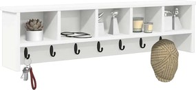 vidaXL Τοίχου Κρεμάστρα Λευκό 100 x 16 x 26 εκ Επεξεργασμένο ξύλο