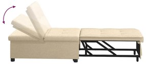 vidaXL Κρεβάτι καναπές Κρεμ 194 x 67 x 37 εκ ύφασμα