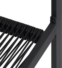 vidaXL Καρέκλες Kήπου 4 τεμ. Μαύρες από Ρατάν PVC