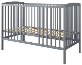 Βρεφικό Κρεβάτι Basic Grey με Στρώμα 60x120cm  BC10099B BabyCute