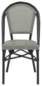 Καρέκλα κήπου Paris pakoworld αλουμίνιο μαύρο-textilene ασπρόμαυρο - 216-000015