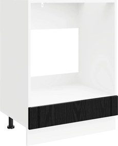 vidaXL Ντουλάπι φούρνου LUCCA Μαύρη Δρυς 60 x 46 x 81,5 εκ