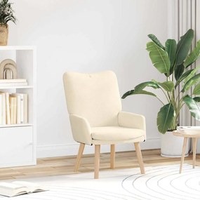 vidaXL Πολυθρόνα Κρεμ 63 x 67 x 94 εκ. ύφασμα