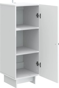 vidaXL Πλαϊνό γραφείο Λευκό 33 x 34,5 x 90 εκ Επεξεργασμένο Ξύλο