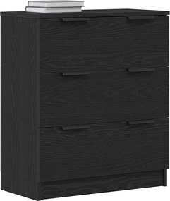 vidaXL Πλαϊνό γραφείο Μαύρη Οξυά 60 x 30 x 70 εκ. Επεξεργασμένο ξύλο