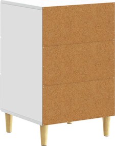 vidaXL Κομοδίνο Λευκό 43 x 39,5 x 66,5 εκ Επεξεργασμένο Ξύλο