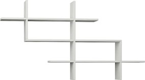 Ραφιέρα τοίχου Halic Megapap χρώμα λευκό 150x22x82εκ.