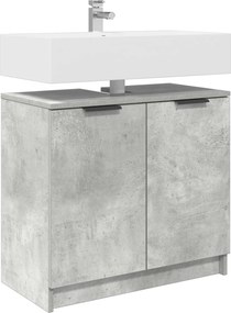 vidaXL Ντουλάπι Μπάνιου Σκυρόδεμα Γκρι 64,5 x 33,5 x 59 εκ.