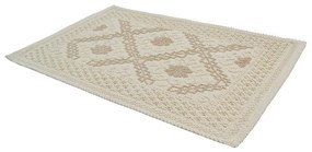 Πατάκι Μπάνιου Μπεζ/Καφέ 100% Βαμβακερό 50x80cm ANKOR