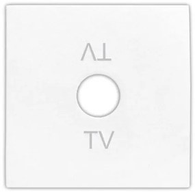 Πλακίδιο Πρίζας Τηλεόρασης ΤV Lumen-15-0710-Λευκό 15-0710