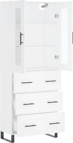 vidaXL Ντουλάπι Λευκό 69,5x34x180 εκ. από Επεξεργασμένο Ξύλο