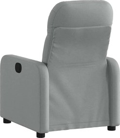 vidaXL Πολυθρόνα Ανακλινόμενη Ηλεκτρική Ανοιχτό Γκρι Υφασμάτινη