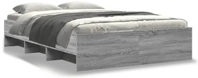 vidaXL Πλαίσιο Κρεβατιού Γκρι Sonoma 120 x 190 εκ. Επεξεργασμένο Ξύλο