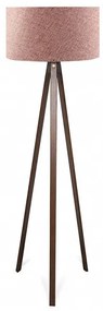 Φωτιστικό Δαπέδου Rosling Mdf/Ύφασμα Pvc Καρυδί-Dusty Rose 38x38x140 GP029-0001,18 Megapap-GP029-0001,18-Ροζ GP029-0001,18
