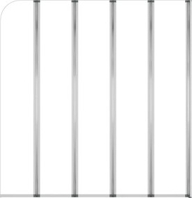 vidaXL Καμπίνα Μπανιέρας Διαφανής 120 x 140 εκ. από Ψημένο Γυαλί