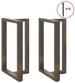 vidaXL Πόδια τραπεζιού μπαρ σε σχήμα T 2 τεμ. 60x35x(90-91)εκ. Ατσάλι