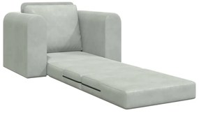 vidaXL Κρεβάτι καναπές Ανοιχτό γκρι 98 x 71 x 83 εκ. Βελούδο