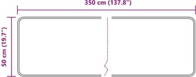vidaXL Χαλί Runner MARSA Γκρι 50 x 350 εκ. Πολυέστερ και PVC