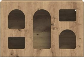 vidaXL Κρεμαστό ντουλάπι με ράφι Επιτοίχιο Artisan Oak 60 x 20 x 40 εκ