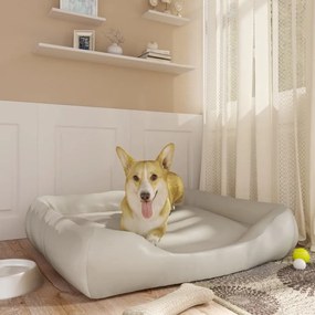 Κρεβάτι Σκύλου Μπεζ 80 x 68 x 23 εκ. Συνθετικό Δέρμα - Μπεζ