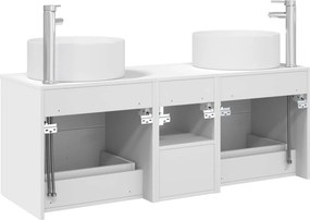 vidaXL Σετ Επίπλων Μπάνιου 3 τμχ. Λευκό 49,5 x 44,5 x 65,5 εκ
