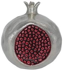 Μεταλλικό διακοσμητικό Fylliana Pomegranate νίκελ κόκκινο 15x13x16 εκ.
