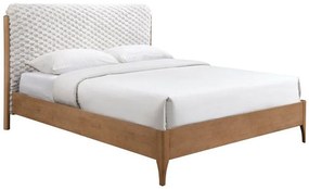 Κρεβάτι Lordy (Για Στρώμα 160X196Cm) 09-2033 207.5x177x103.5cm Cream-Walnut Διπλό