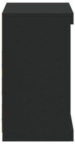 vidaXL Μπουφές με LED Μαύρος 60,5x37x67 εκ.