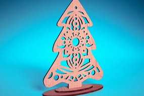 Σετ των 2 Intra απο ξύλο plywood 3mm-4mm πάχος Χριστουγεννιάτικο Στολίδι Μάνταλα με Δίασταση 30x30 cm INTRAFABR-72176675