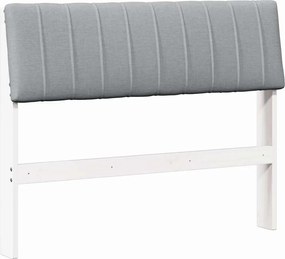 vidaXL Ταπετσαρισμένο κεφαλάρι Ανοιχτό γκρι 100 cm