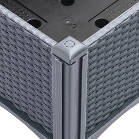 vidaXL Ζαρντινιέρα Κήπου με Καφασωτό Μπλε Γκρι 40x40x142 εκ. από PP