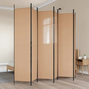 vidaXL Διαχωριστικό Δωματίου 6-Πάνελ Μπεζ 300 x 220 cm Ύφασμα
