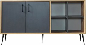 Κονσόλα Sapphire Δρυς / Ανθρακί SOGRO 160x44x20