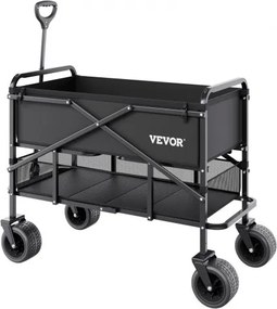 VEVOR Double Decker Wagon Collapsible 300L &amp; 450 lbs Heavy Duty Folding Cart
