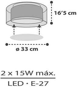 Πλαφονιέρα Ango Nuvola-Gkri
