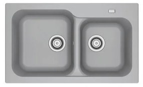 Franke Tectonite KID 620 Ένθετος Νεροχύτης από Συνθετικό Γρανίτη Μ83xΠ50cm Γκρι