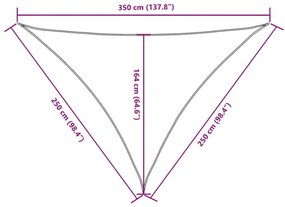 Πανί Σκίασης Τρίγωνο Ανθρακκί 2,5x2,5x3,5 μ. από Ύφασμα Oxford - Ανθρακί