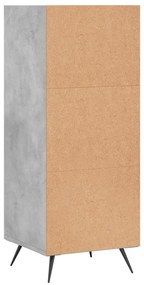vidaXL Ραφιέρα Γκρι Σκυροδεμ. 34,5 x 32,5 x 90 εκ. από Επεξεργ. Ξύλο